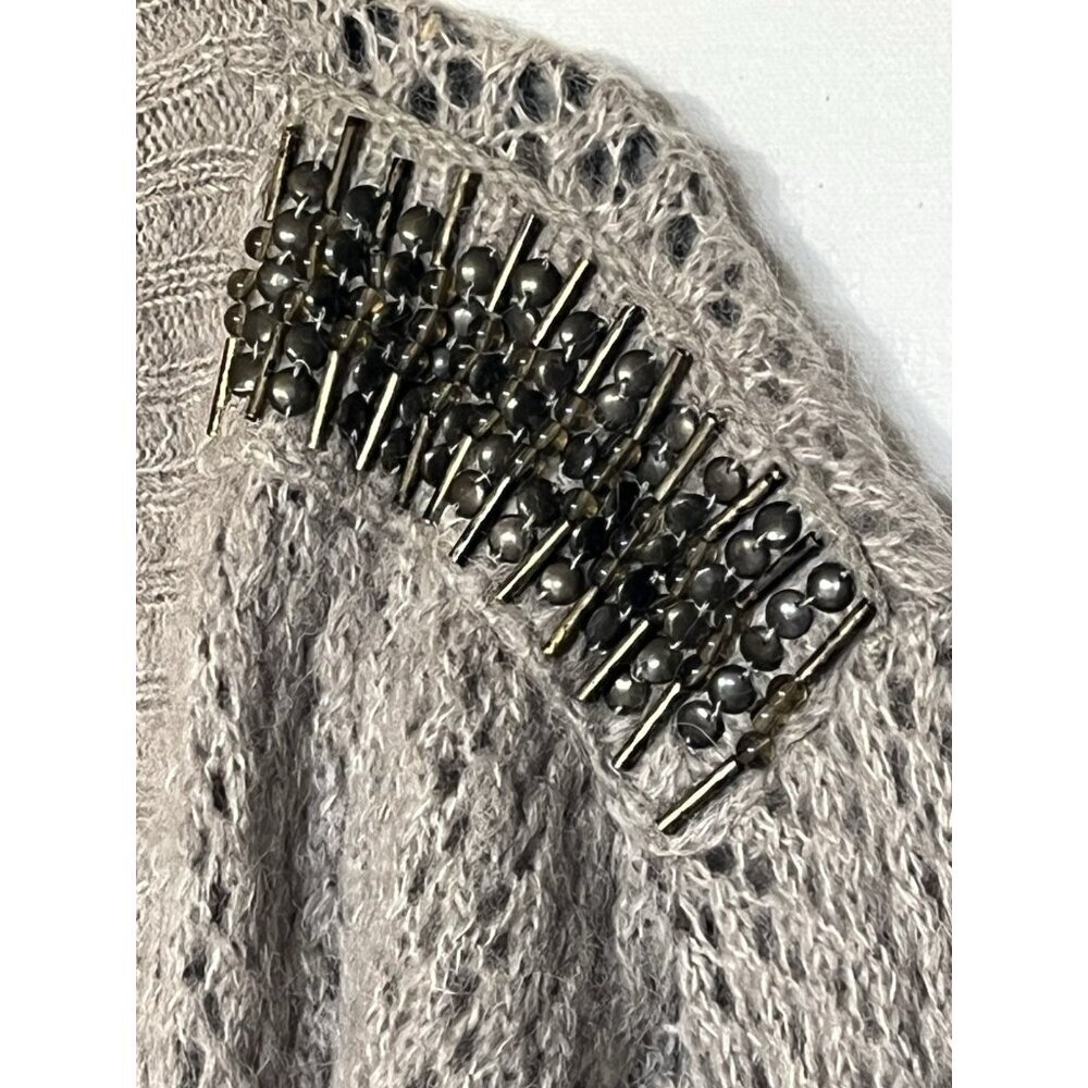 DAY Birger et Mikkelsen Taupe Wool Mohair Blend Long Sweater Cardigan - Picture 9 of 12